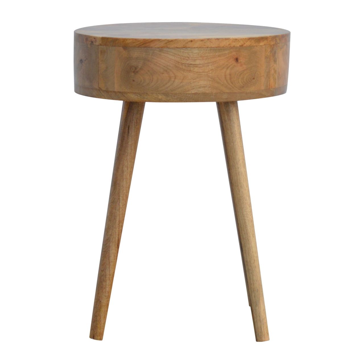 Nordic Circular Shaped Bedside. 100% Solid Mango Woods
