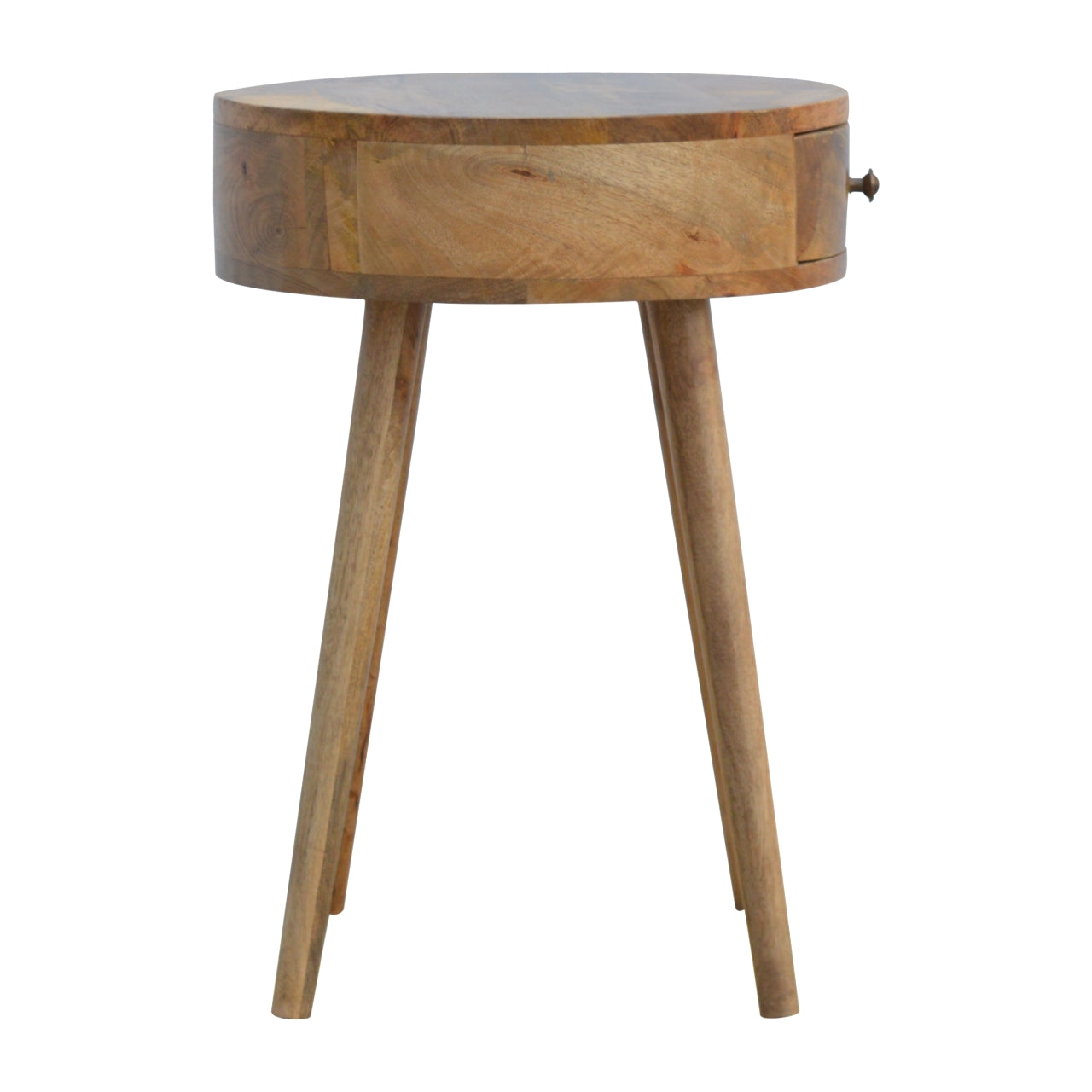 Nordic Circular Shaped Bedside. 100% Solid Mango Woods