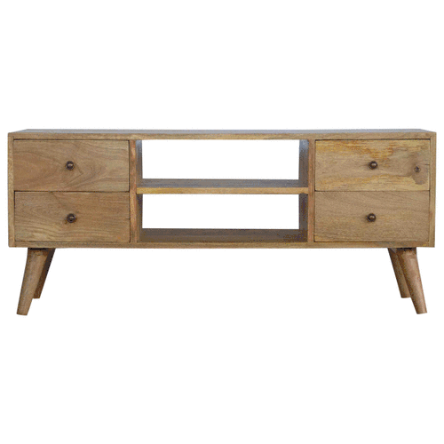 Nordic Entertainment Unit. 100% Solid Mango Wood