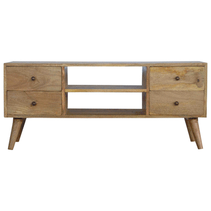Nordic Entertainment Unit. 100% Solid Mango Wood