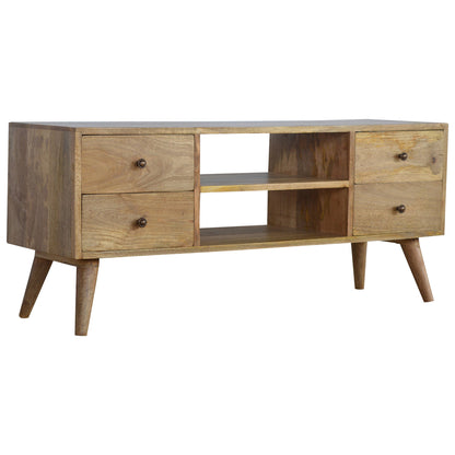 Nordic Entertainment Unit. 100% Solid Mango Wood