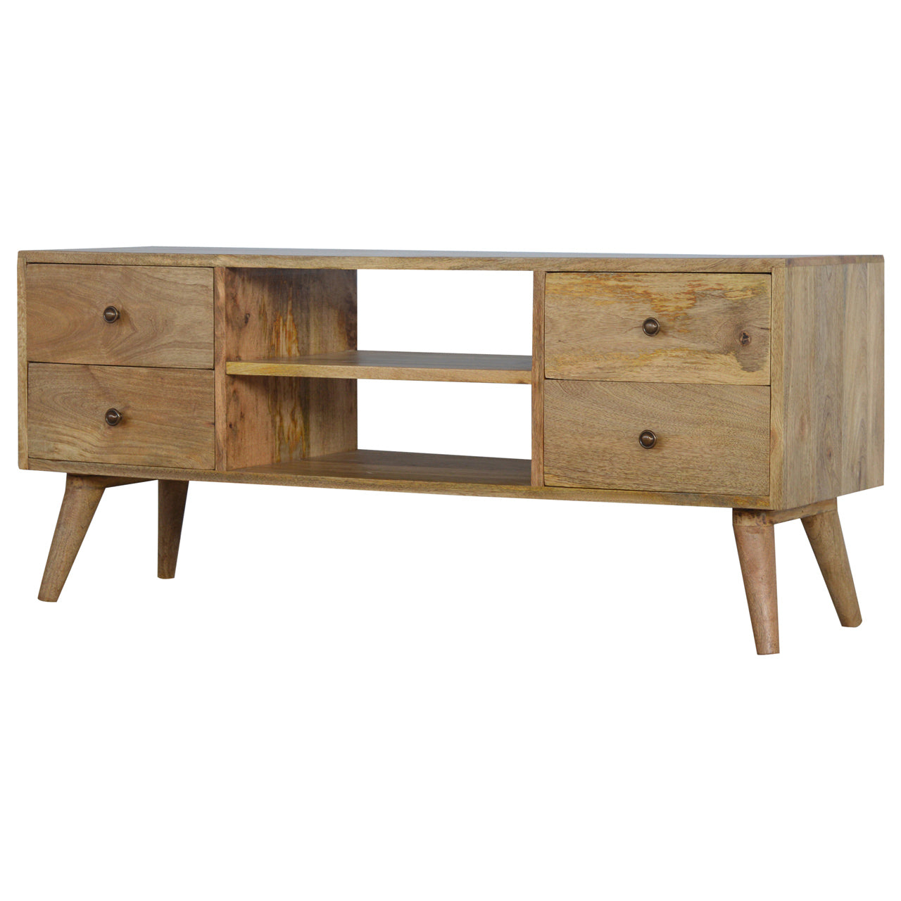 Nordic Entertainment Unit. 100% Solid Mango Wood