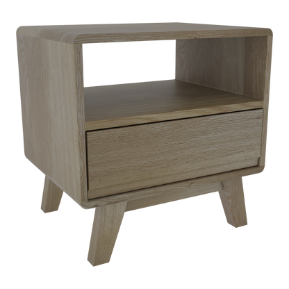 Nordic Lamp Table. Solid Oak &amp; Paulownia 100% Solid Oak1