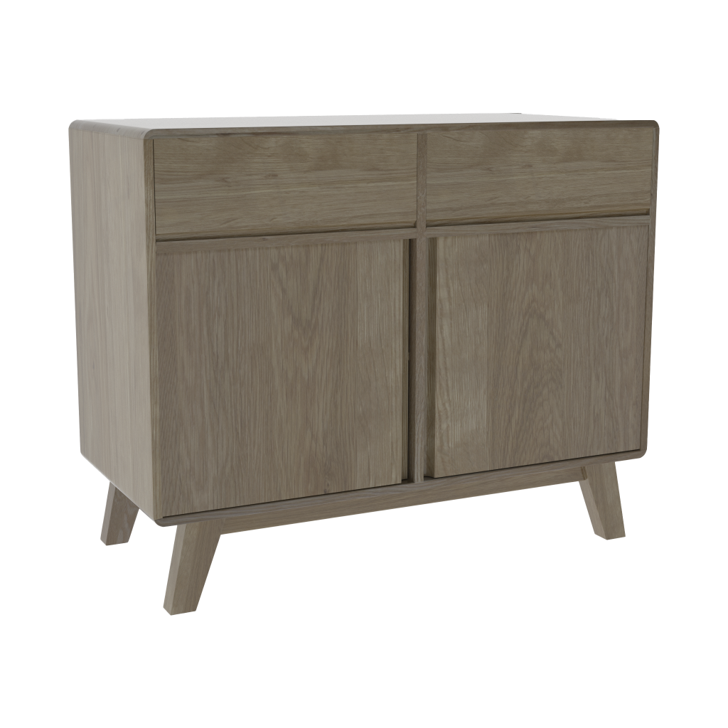 Nordic Small Sideboard. Solid Oak &amp; Pawlonia 100% Solid Oak1