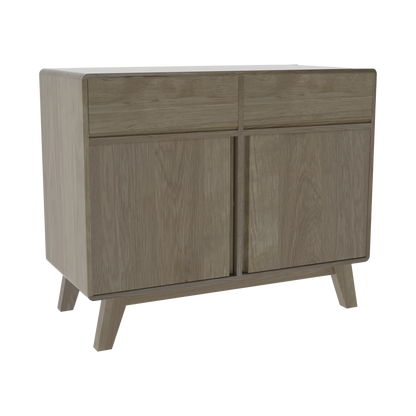 Nordic Small Sideboard. Solid Oak &amp; Pawlonia 100% Solid Oak1