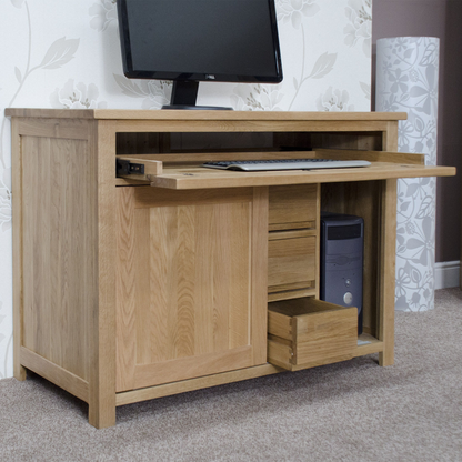 Opus Hideaway Computer Desk. 100% Solid Oak