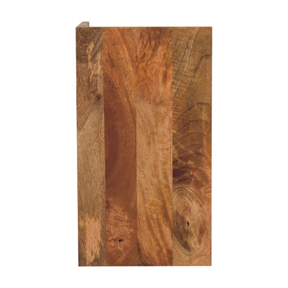 Oak-ish Box Bedside. 100% Solid Mango Wood