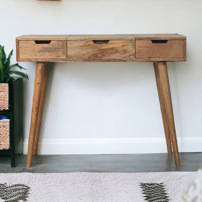 Oak-ish Dressing Table. 100% Solid Mango Wood