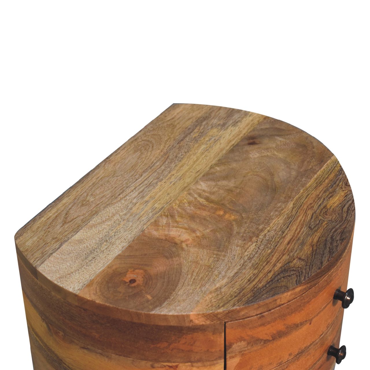 Odyssey Oak-ish Tripod Bedside. 100% Solid Mango Wood