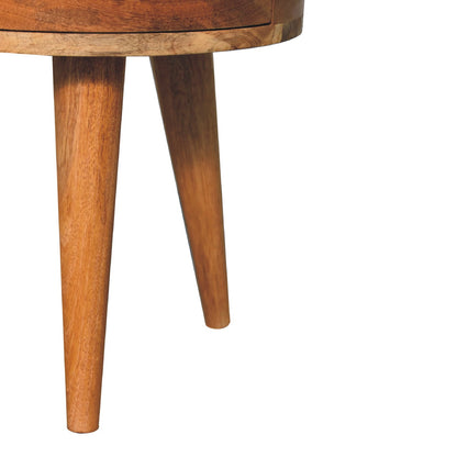 Odyssey Oak-ish Tripod Bedside. 100% Solid Mango Wood