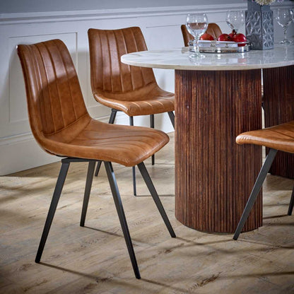 Opal Marble Dining Table. 100% Solid Mango Wood.