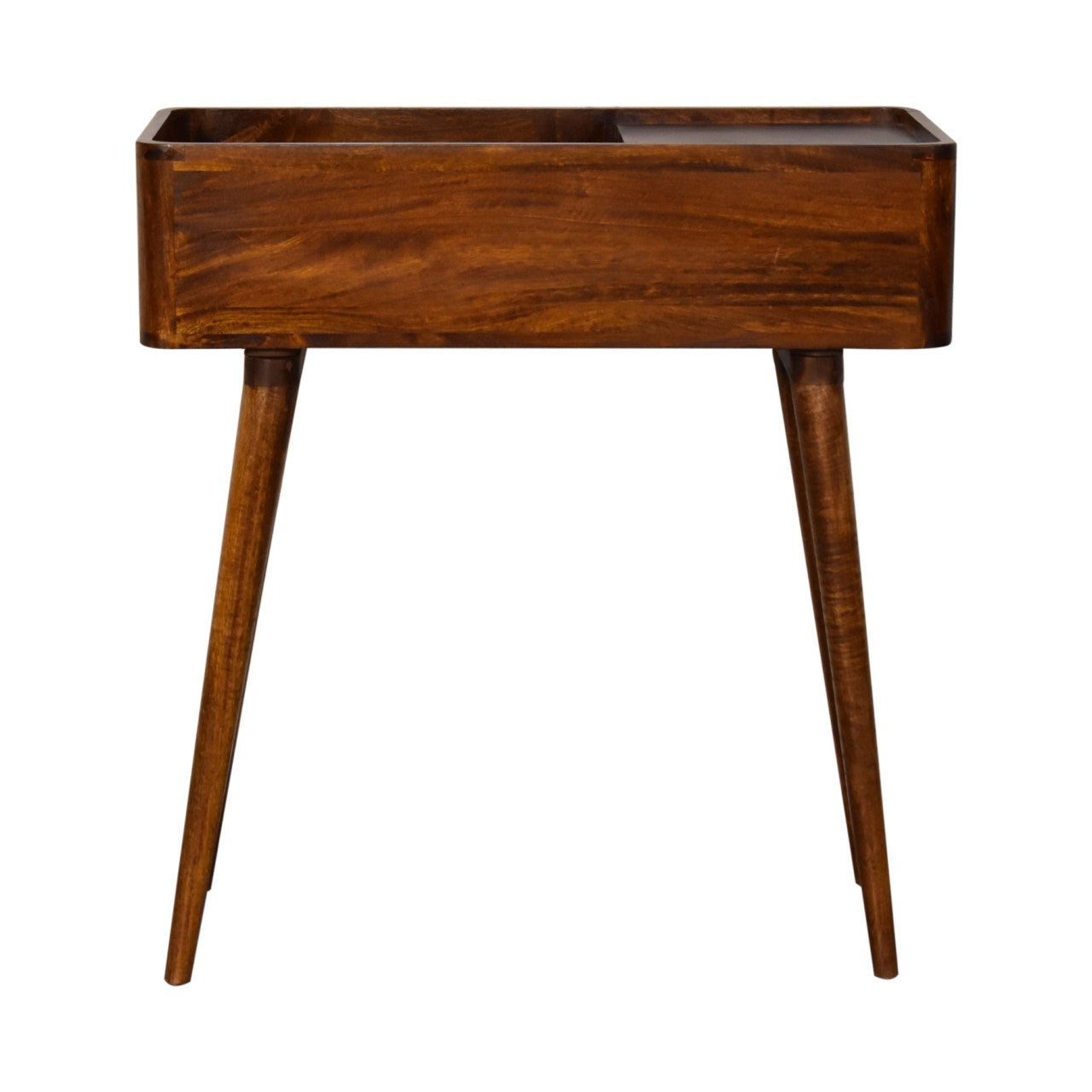 Open-top Chestnut Console. 100% Solid Mango Wood