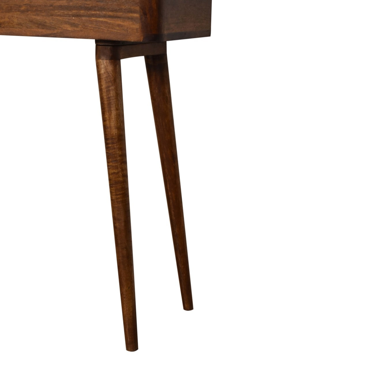 Open-top Chestnut Console. 100% Solid Mango Wood