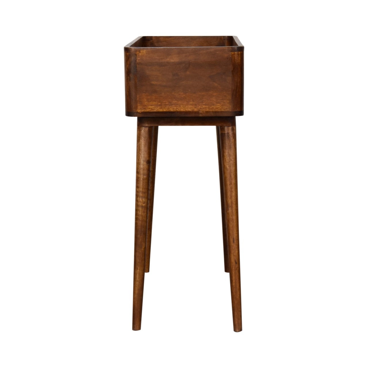 Open-top Chestnut Console. 100% Solid Mango Wood