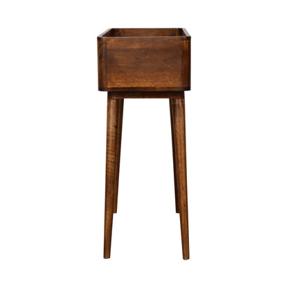 Open-top Chestnut Console. 100% Solid Mango Wood