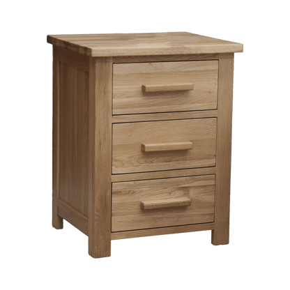 Opus 3 Drawer Bedside. 100% Solid Oak