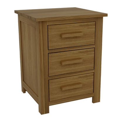 Opus 3 Drawer Bedside. 100% Solid Oak