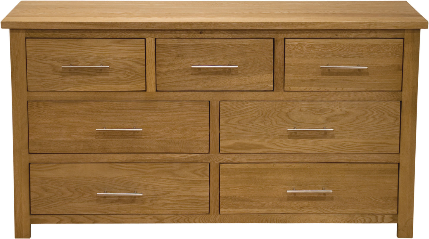 Opus 7 Drawer Multichest. 100% Solid Oak