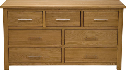 Opus 7 Drawer Multichest. 100% Solid Oak
