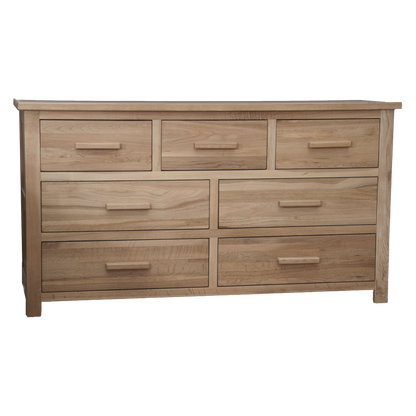 Opus 7 Drawer Multichest. 100% Solid Oak