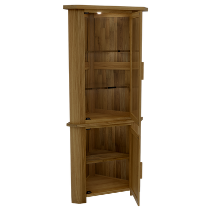 Opus Corner Display Unit. 100% Solid Oak