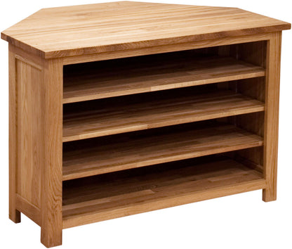 Opus Corner TV Unit. 100% Solid Oak