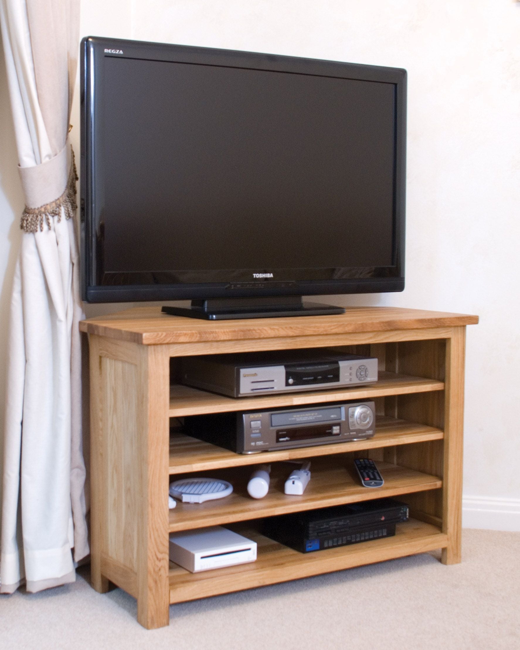 Opus Corner TV Unit. 100% Solid Oak