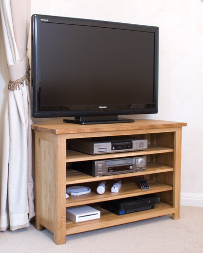 Opus Corner TV Unit. 100% Solid Oak