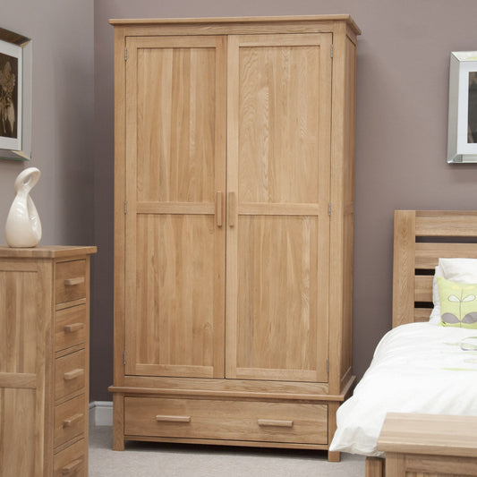 Opus Double Wardrobe. 100% Solid Oak