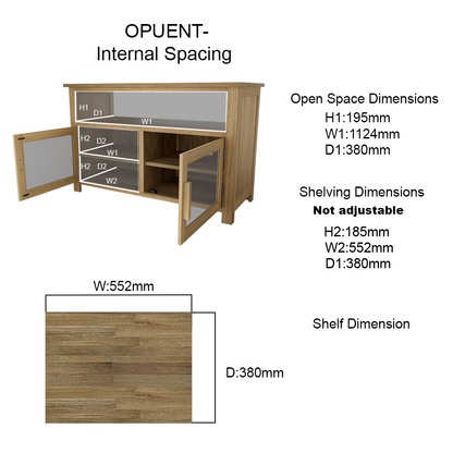 Opus Entertainment Unit. 100% Solid Oak