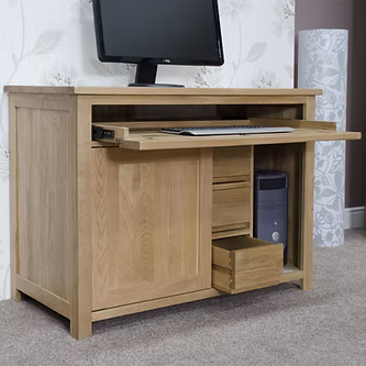Opus Hideaway Computer Desk. 100% Solid Oak
