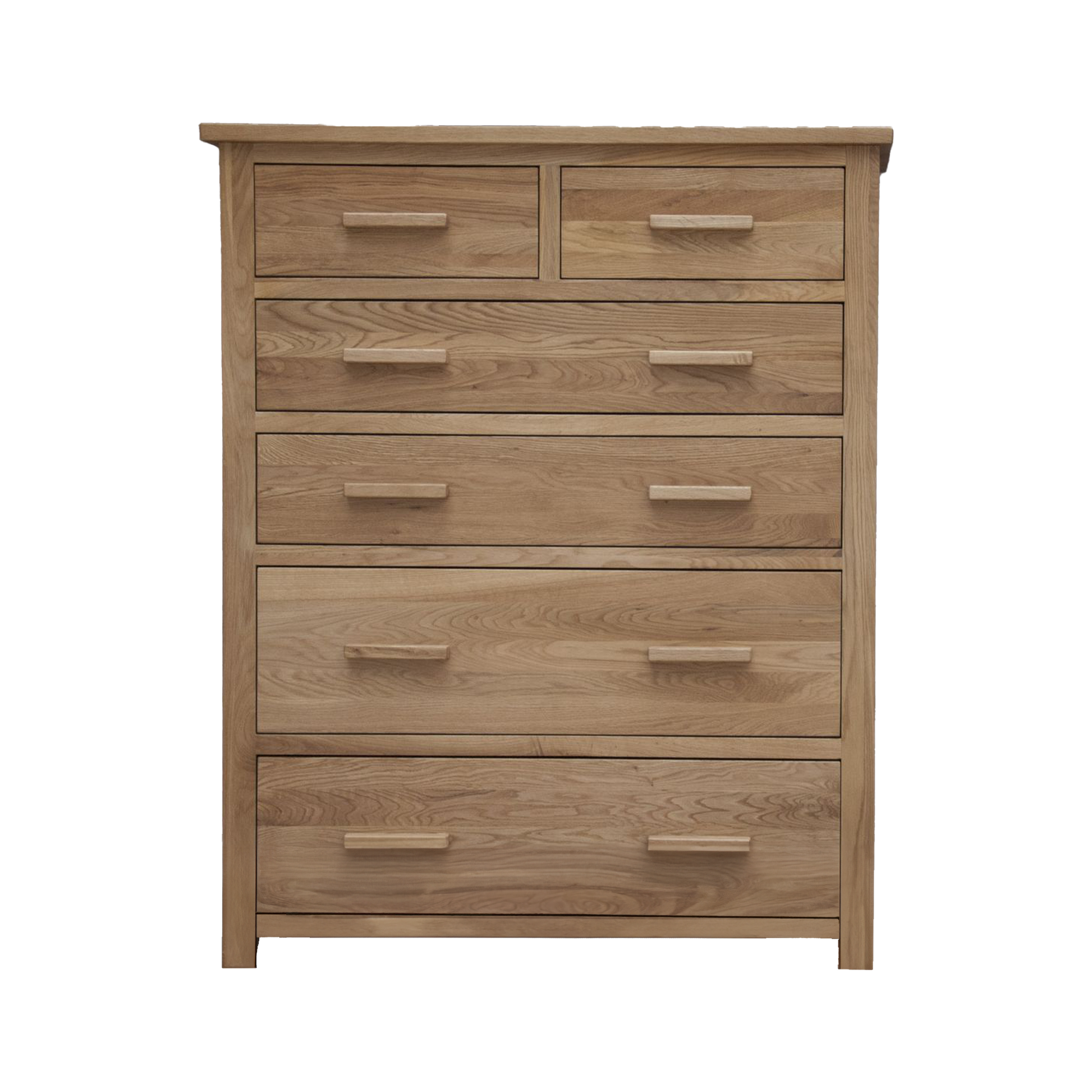 Opus Jumbo 6 Drawer Chest. 100% Solid Oak