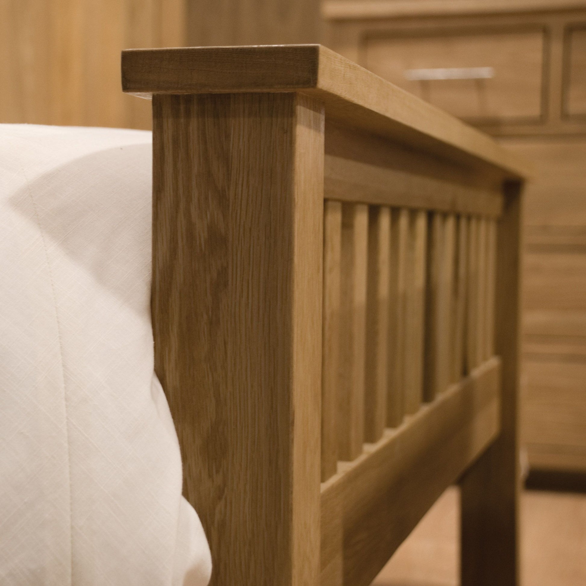 Opus Kingsize Bed - High foot end  100% Solid Oak