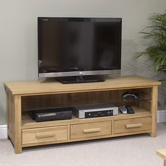 Opus Plasma TV Unit. 100% Solid Oak