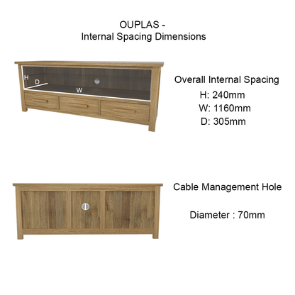 Opus Plasma TV Unit. 100% Solid Oak