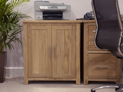 Opus Printer/Occasional Cabinet. 100% Solid Oak