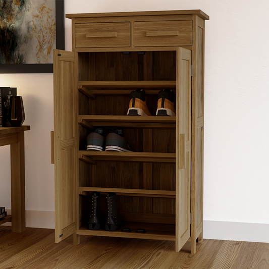 Opus Shoe Cupboard. 100% Solid Oak