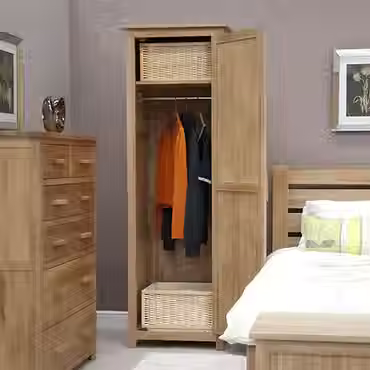 Opus Single Wardrobe. 100% solid oak