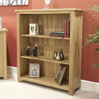 Opus Small Bookcase. 100% Solid Oak