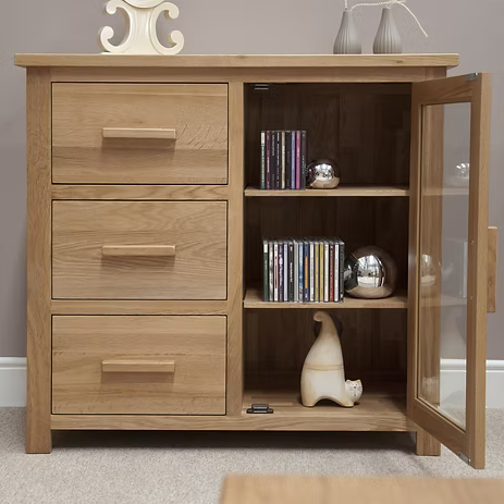 Opus Small Glazed Chest. 100% Solid Oak