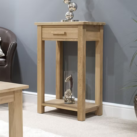 Opus Small Hall/Console Table. 100% Solid Oak