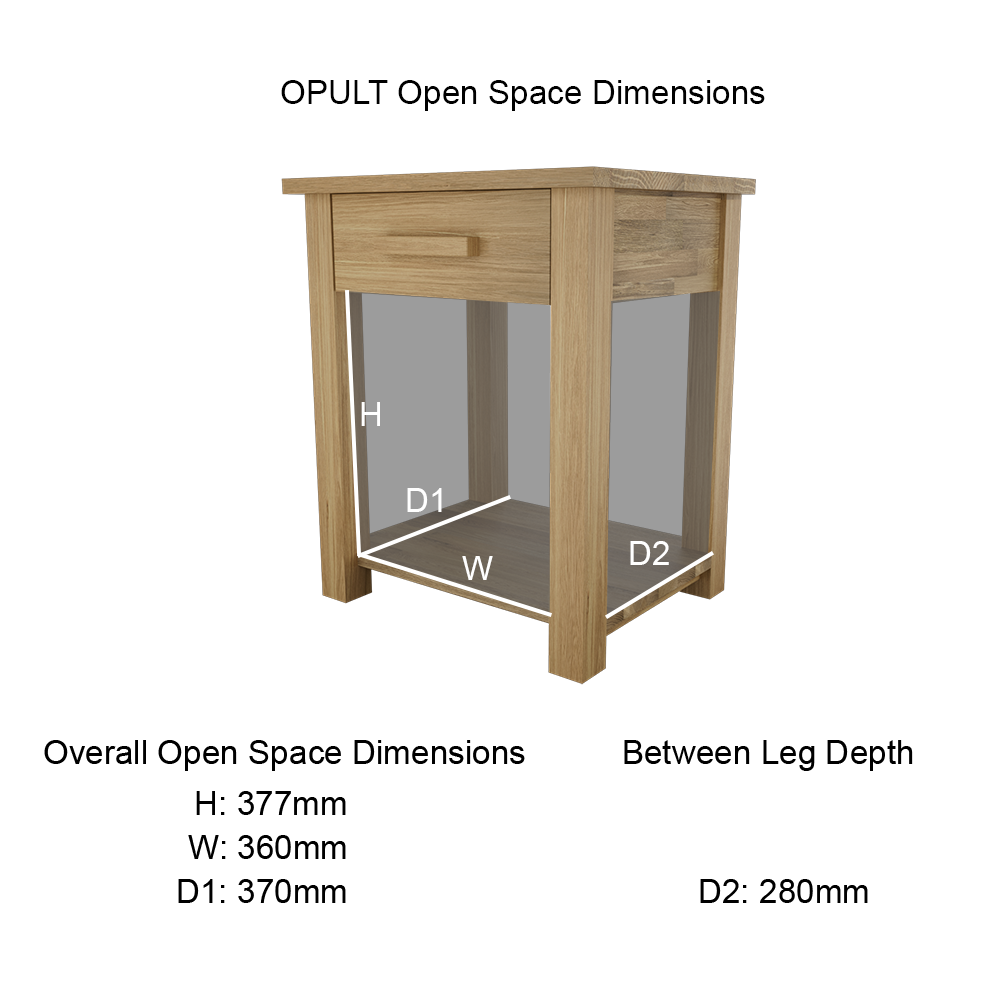 Opus Sofa/Lamp Table. 100% Solid Oak