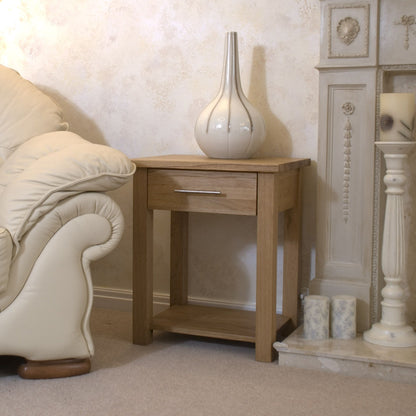 Opus Sofa/Lamp Table. 100% Solid Oak