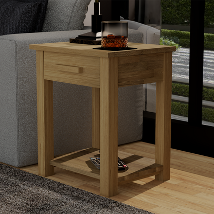 Opus Sofa/Lamp Table. 100% Solid Oak