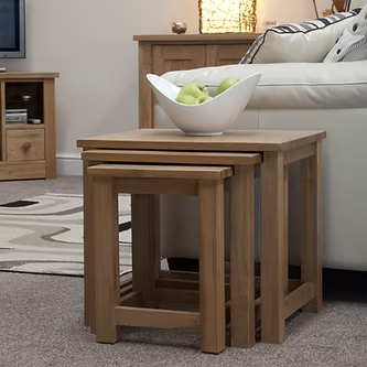 Opus Triple Nest of Tables. 100% Solid Oak