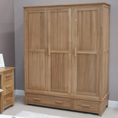 Opus Triple Wardrobe. 100% Solid Oak