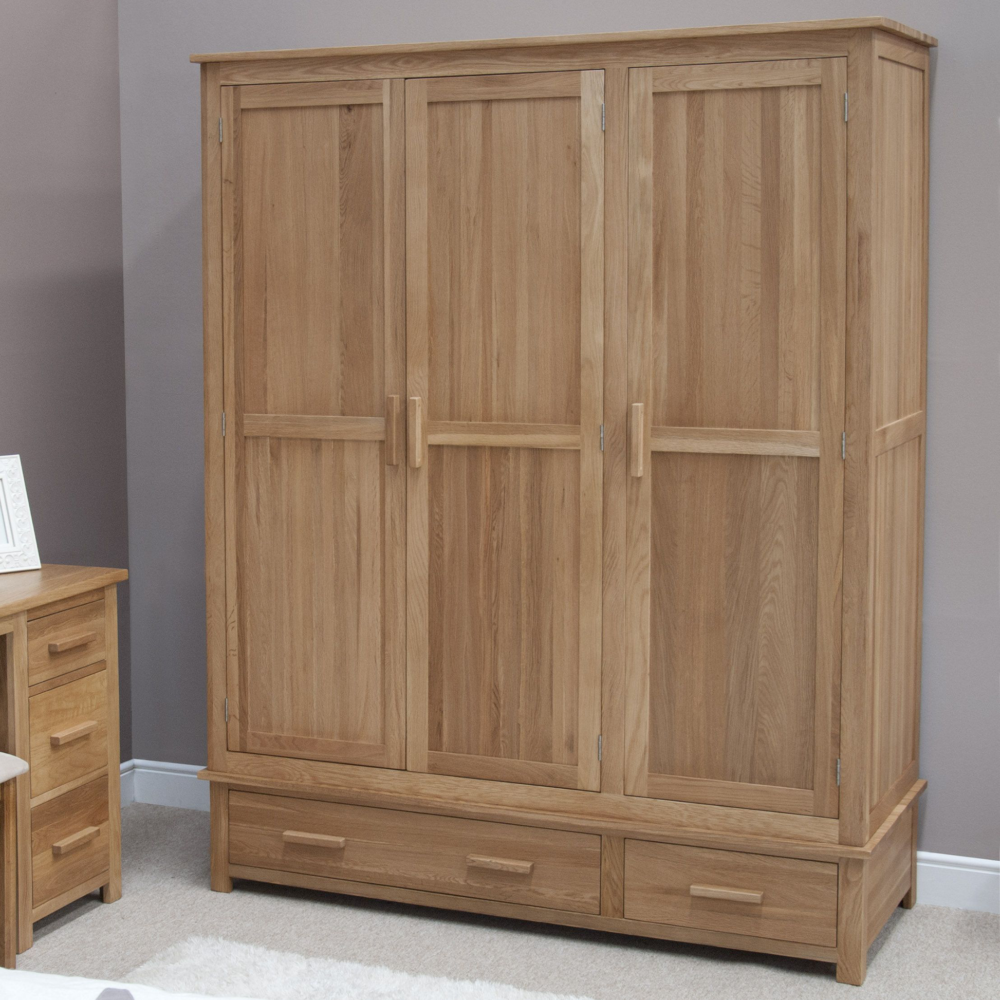 Opus Triple Wardrobe - 100% High Quality Oak