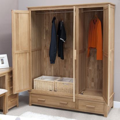 Opus Triple Wardrobe - 100% High Quality Oak