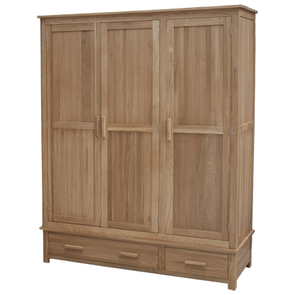 Opus Triple Wardrobe - 100% High Quality Oak