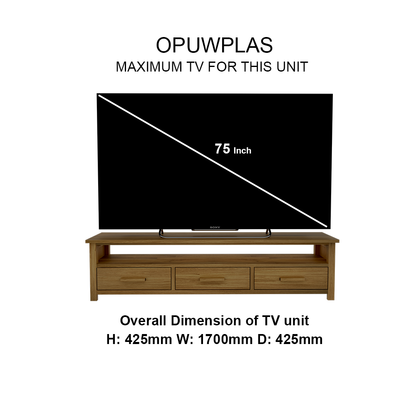 Opus Wide Plasma Unit. 100% Solid Oak